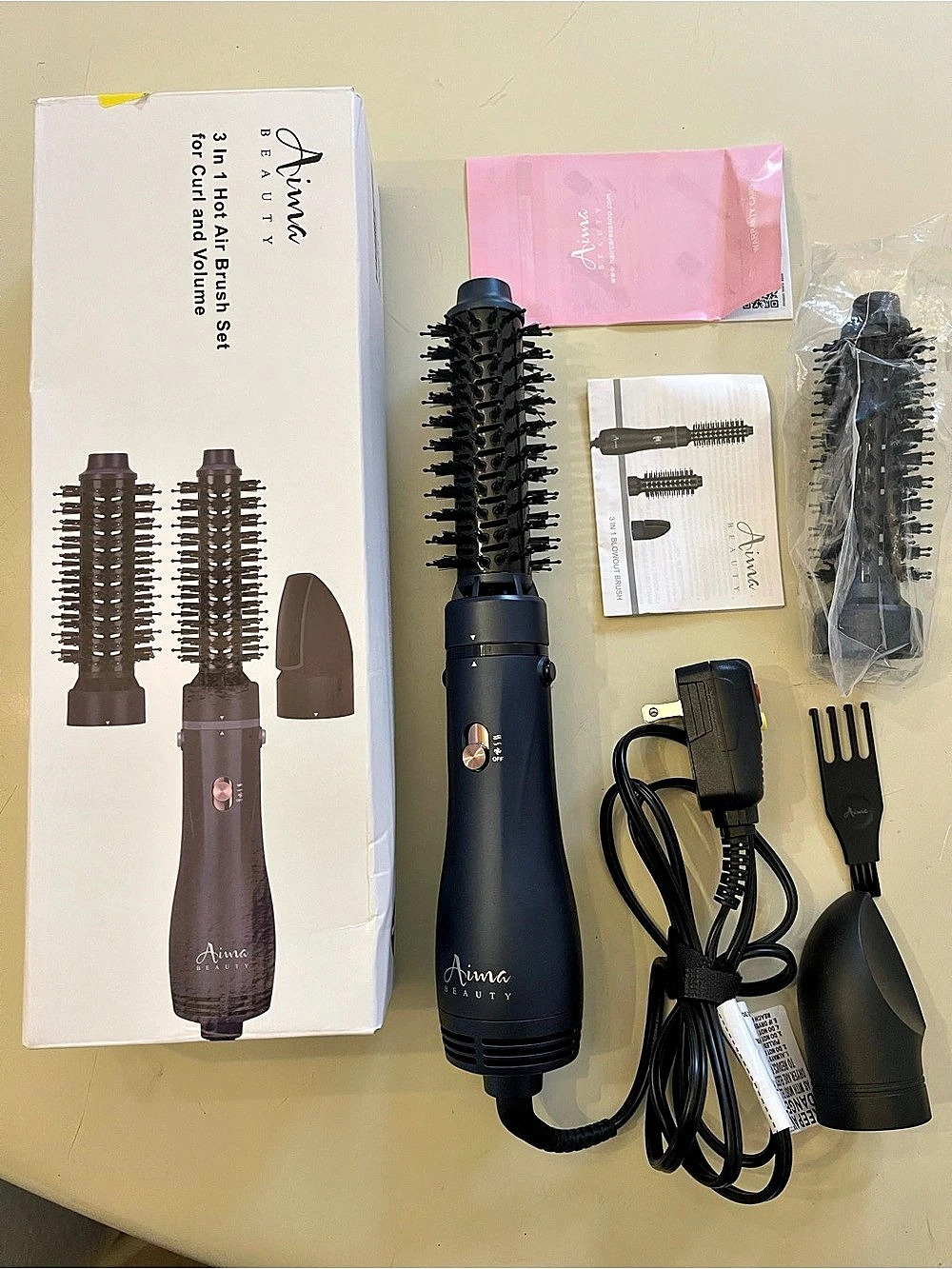 Aima Beauty Blow Dryer Brush Set, 4-in-1 Round Brush Blow Dryer and Styler